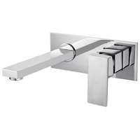 Exel Concealed Brass Basin Wall Mixer - Square
